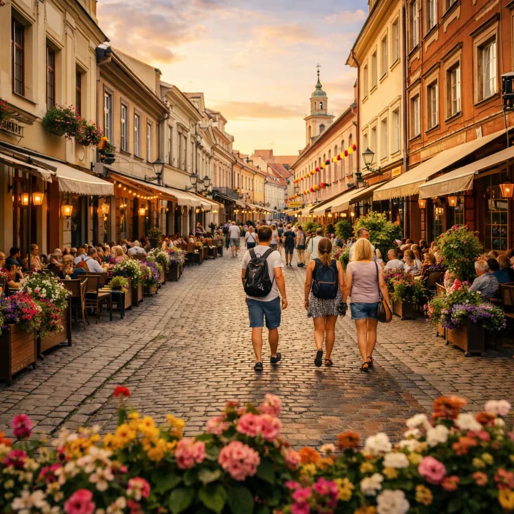 Grupa turystów z przewodnikiem - atrakcje wycieczki